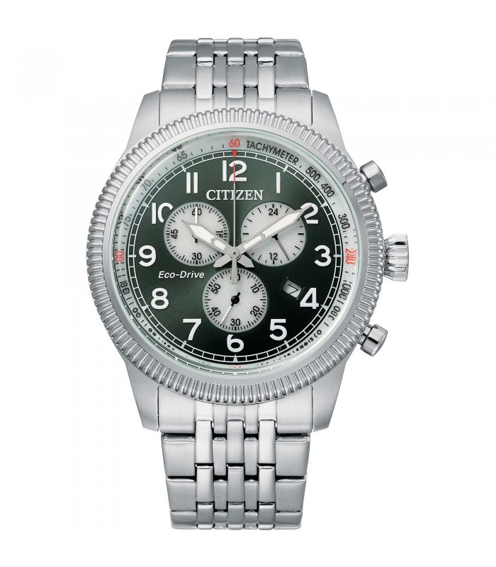 Orologio Uomo Citizen Chrono Verde/Silver AT2460-89X Orologio Uomo Citizen Chrono Verde/Silver AT2460-89X
