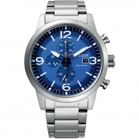 Orologio Uomo Citizen Silver Chrono Blue CA0741-89L