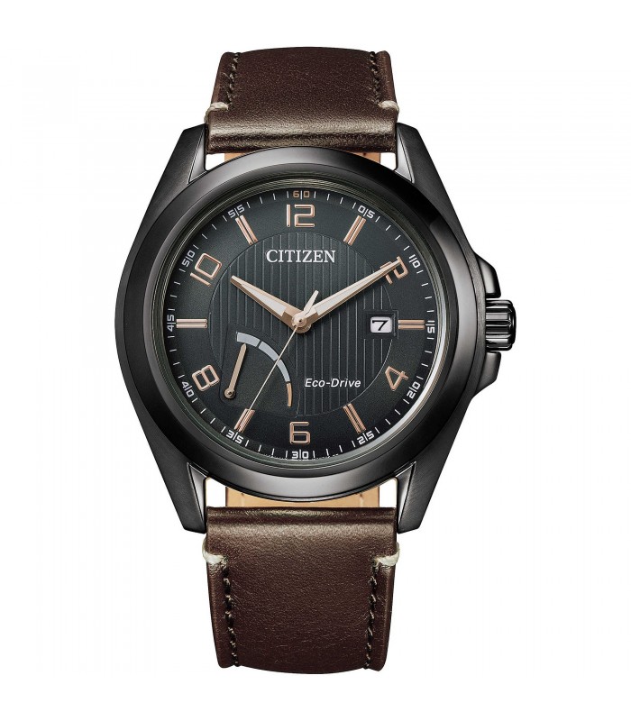 Orologio Uomo Citizen Black Pelle Marrone AW7057-18H Orologio Uomo Citizen Black Pelle Marrone AW7057-18H