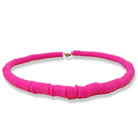 Collana Donna Raggi con Gommini Fucsia