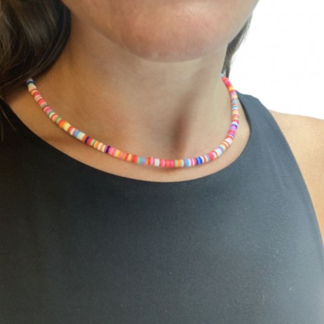 Collana Donna Raggi con Gommini Piccoli Multicolore
