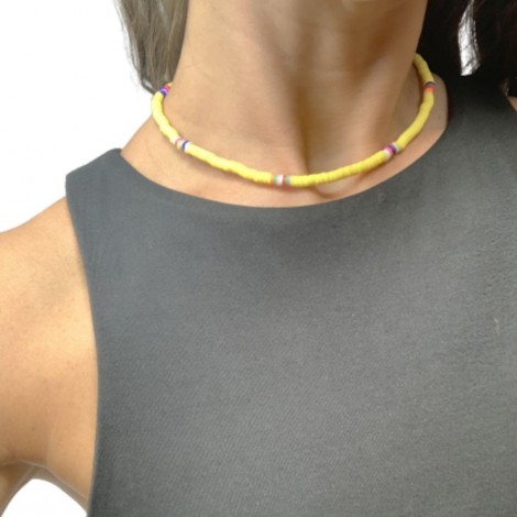 Collana Donna Raggi con Gommini Gialli