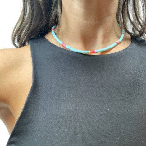 Collana Raggi con Gommini Celesti e Multicolore