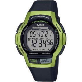 Orologio Casio Uomo Gomma Digitale Nero Verde WS-1000H-3AVEF