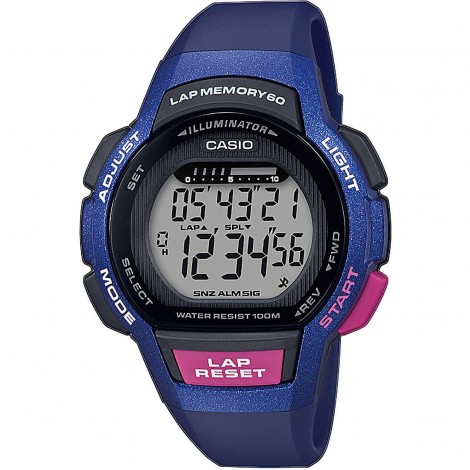 Orologio Casio Gomma Digitale Blu Rosa LWS-1000H-2AVEF