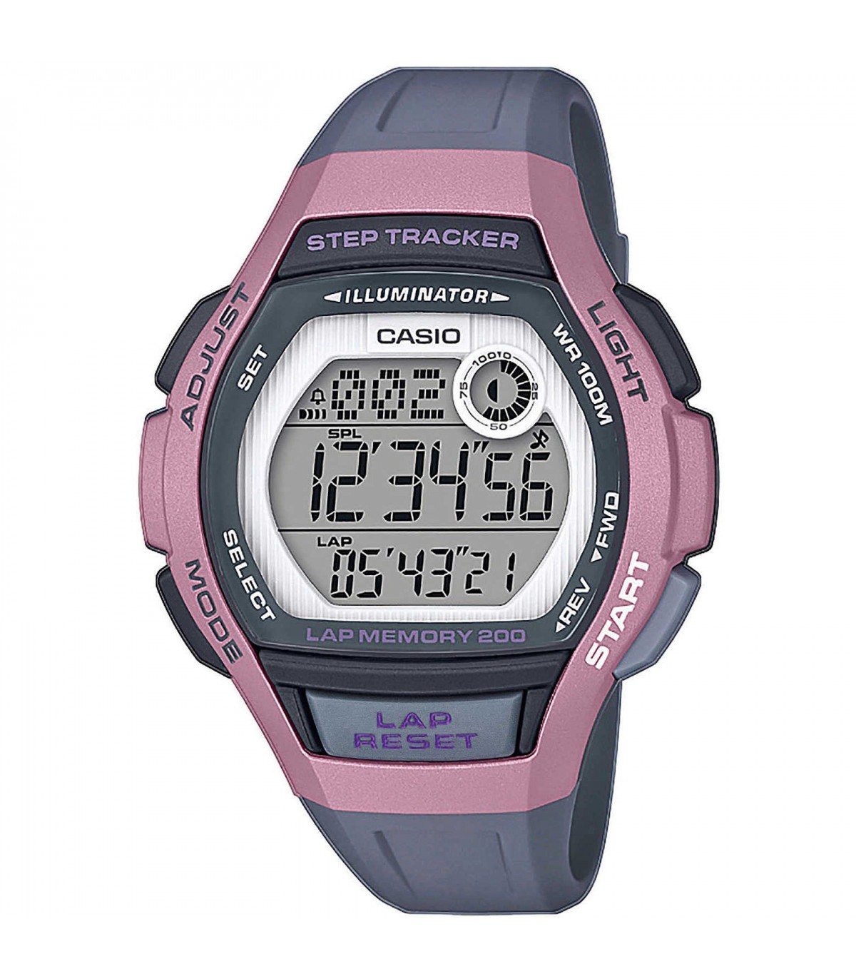 Orologio Casio Gomma Digitale Grigio Rosa LWS 1000H 4AVEF MiRaggi