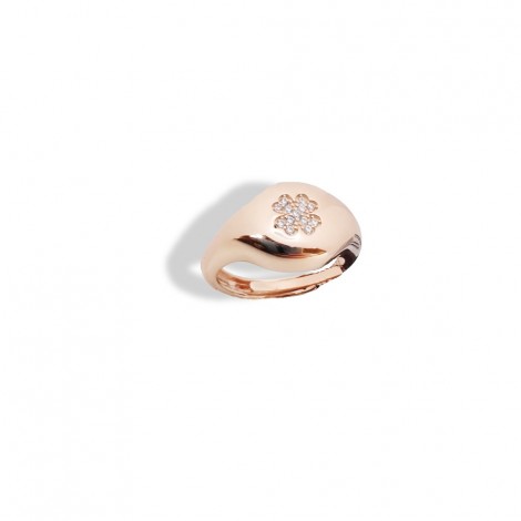 Anello Donna Raggi Argento 925 Rosato Quadrifoglio