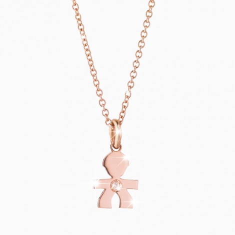 Le Bebé Collana Le Briciole Maschietto Oro Rosa LBB321