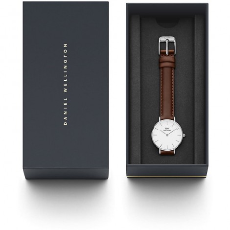 Orologio Daniel Wellington Pelle Nero Marrone Bianco DW00100243