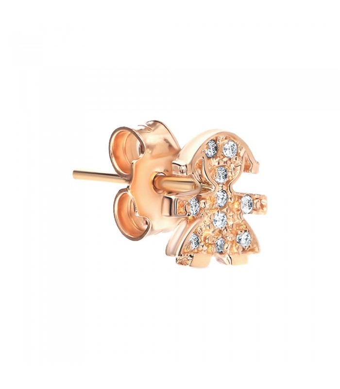 Orecchino Femminuccia Le Briciole Pavè Oro Rosa LBB332 Orecchino Femminuccia Le Briciole Pavè Oro Rosa LBB332