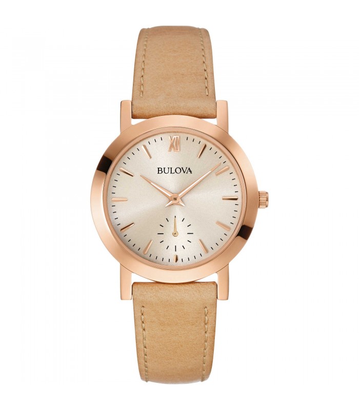 Orologio Donna Bulova Dress Beige Pelle 97L146 Orologio Donna Bulova Dress Beige Pelle 97L146