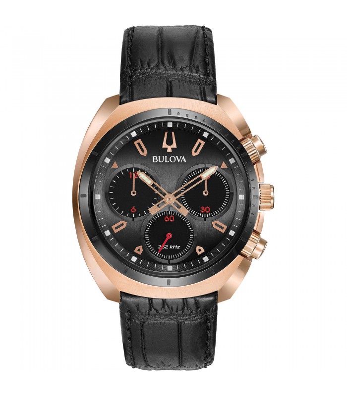 Orologio Uomo Bulova Chrono Curvy Nero 98A156 Orologio Uomo Bulova Chrono Curvy Nero 98A156
