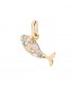 Charm Dodo Pesce Oro Zaffiri Diamanti DMFISHOG/B/ZF