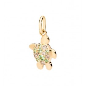 Charm Dodo Tartaruga Oro Tsavorite Diamanti DMTUROG/B/TZ