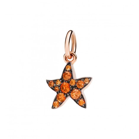 Charm Dodo Stella Oro Rosa Zaffiri Arancio D3STP/9/ZO