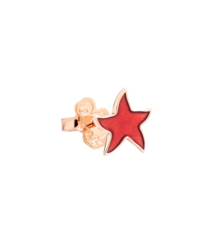 Monorecchino Dodo Stella Oro Rosa Smalto Rosso Corallo DOHSTP/9/CTR/K Monorecchino Dodo Stella Oro Rosa Smalto Rosso Corallo DOHSTP/9/CTR/K