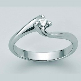 Anello Miluna Oro Bianco Diamante Solitario LID2122-005G7X