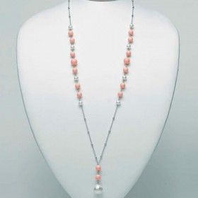 Collana Miluna Argento 925 Perle Rosa PCL5823