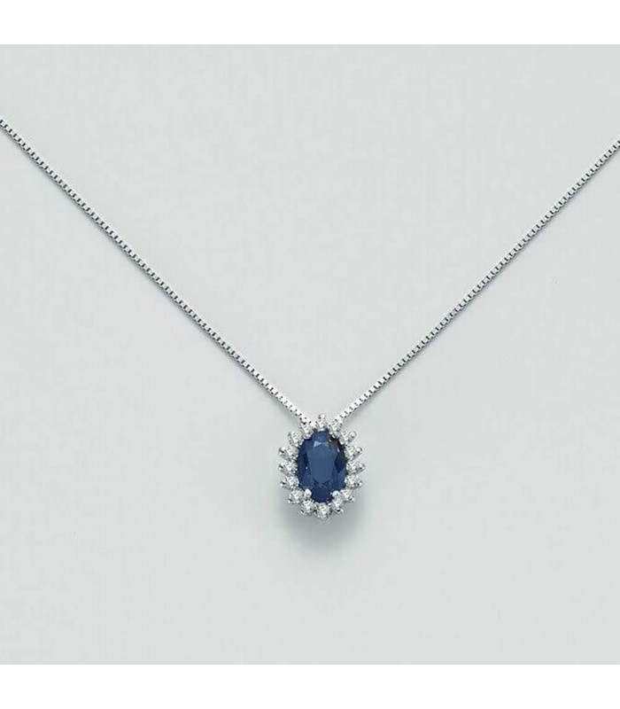 Girocollo Miluna Zaffiro Blu Oro 750 Diamanti CLD3431 Girocollo Miluna Zaffiro Blu Oro 750 Diamanti CLD3431