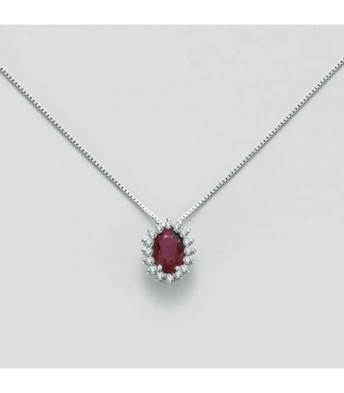 Girocollo Miluna Rubino Oro 750 Diamanti CLD3463 Girocollo Miluna Rubino Oro 750 Diamanti CLD3463