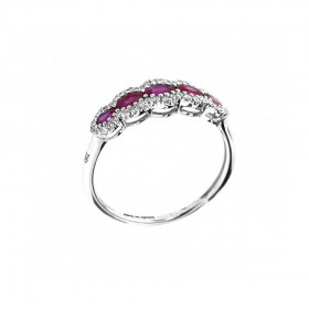 Anello Donna Davite & Delucchi Oro bianco Diamanti e Rubini AA030599RB