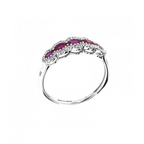 Anello Donna Davite & Delucchi Oro bianco Diamanti e Rubini AA030599RB