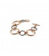 Bracciale Unoaerre Bronzo Dischi Rosé/Neri EXB4495