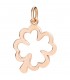 Charm Dodo Quadrifoglio Silhouette Oro Rosa DMQDT/9