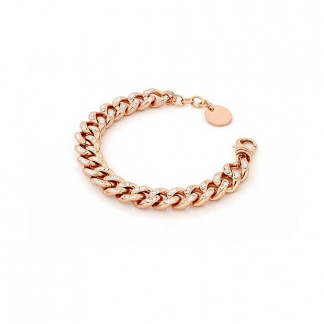 Bracciale Unoaerre Bronze Rosé Groumette Con Zirconi EXB4574