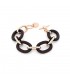 Bracciale Unoaerre Bronze Rosa e Nero Catena Grumetta EXB4605