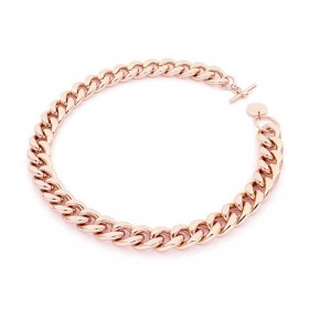 Collana Girocollo Unoaerre Bronze Rosa Catena Groumette EXH4965