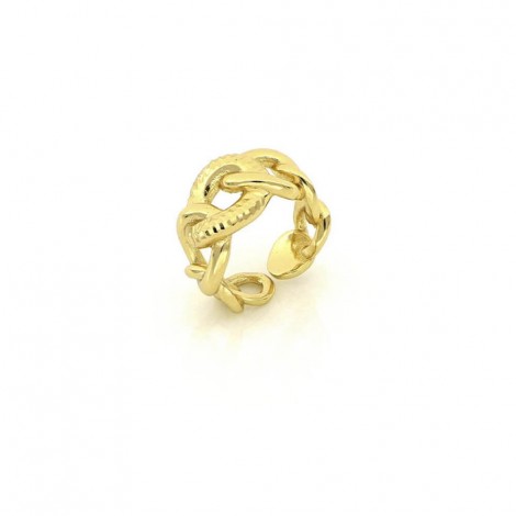 Anello Unoaerre Bronzo Giallo Maglia Groumette EXA0650