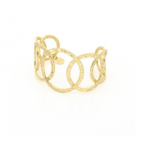 Bracciale Unoaerre Bronzo Giallo Rigido Cerchi EXB4550