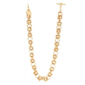 Collana Girocollo Unoaerre Bronzo Giallo Catena Bizantina EXH4955