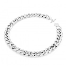 Collana Girocollo Unoaerre Bronzo Bianco Grumetta EXH49650