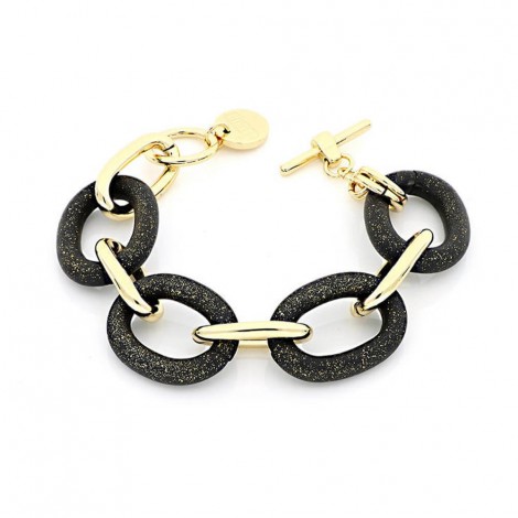 Bracciale Unoaerre Bronzo Giallo Nero EXB46150