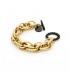 Bracciale Unoaerre Bronzo Dorato Chiusura Nera EXB4655