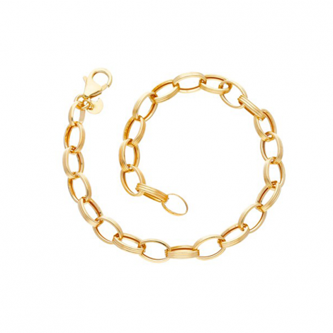 Bracciale Raggi Catena Forzatina in Oro Giallo 9kt