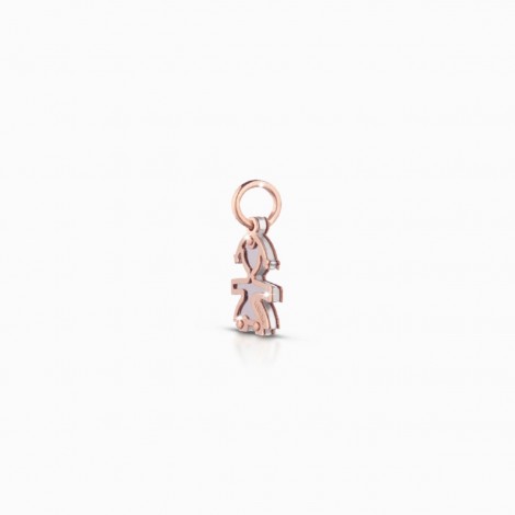 Le Bebé Lock Your Love Charm Bimba Oro Rosa 9 KT LBB162