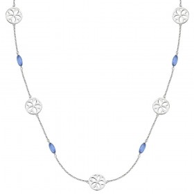 Catena Morellato Donna Acciaio Fiore Pietre Azzurre SATE01
