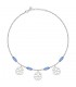 Girocollo Morellato Donna Acciaio Fiore Pietre Azzurre SATE02