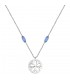 Girocollo Morellato Donna Acciaio Fiore Pendente Pietre Azzurre SATE03