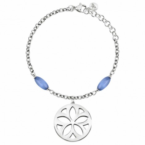 Bracciale Donna Morellato Fiore Pietre Azzurre SATE04