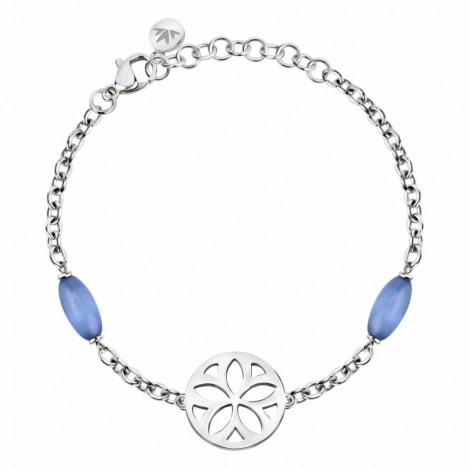 Bracciale Donna Morellato Fiore Piccolo Pietre Azzurre SATE05