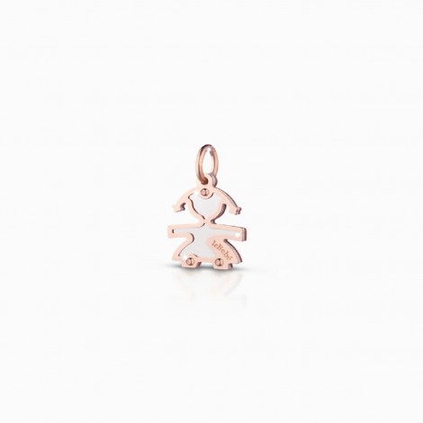 Le Bebé Lock Your Love Charm Bimba Oro Rosa 9 KT LBB162