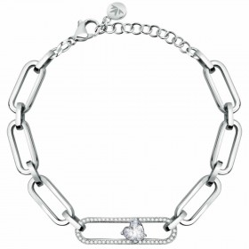 Bracciale Donna Morellato Acciaio 1930 Liscio Zirconi SATP06