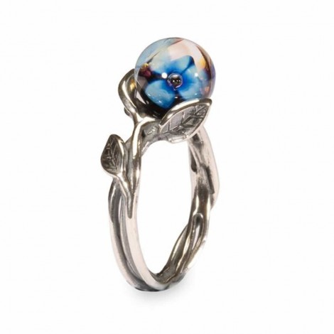 Trollbeads - Anello con Fiore Blu TAGRI-0025