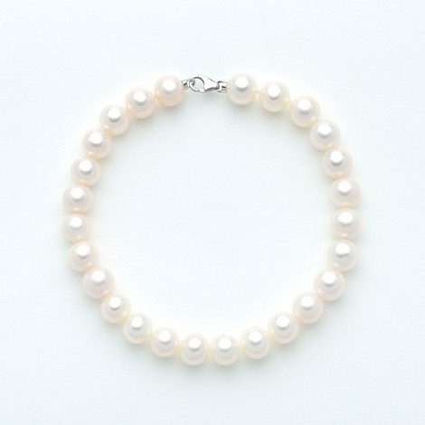 Bracciale Donna Miluna Filo Di Perle Bianche Oro 18 kt PBR1684