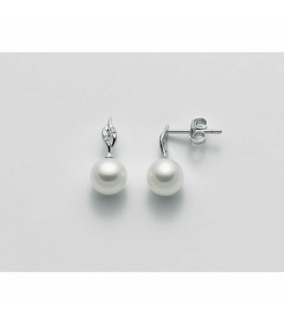 SILVEGO Orecchini In Argento 925 Con Perla D'Acqua Dolce E Zirconia - Eleganza Senza Tempo
