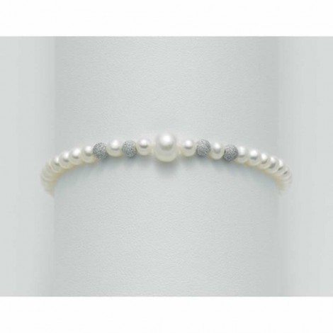 Bracciale Donna Miluna Perle Sfere Diamantate - PBR1409